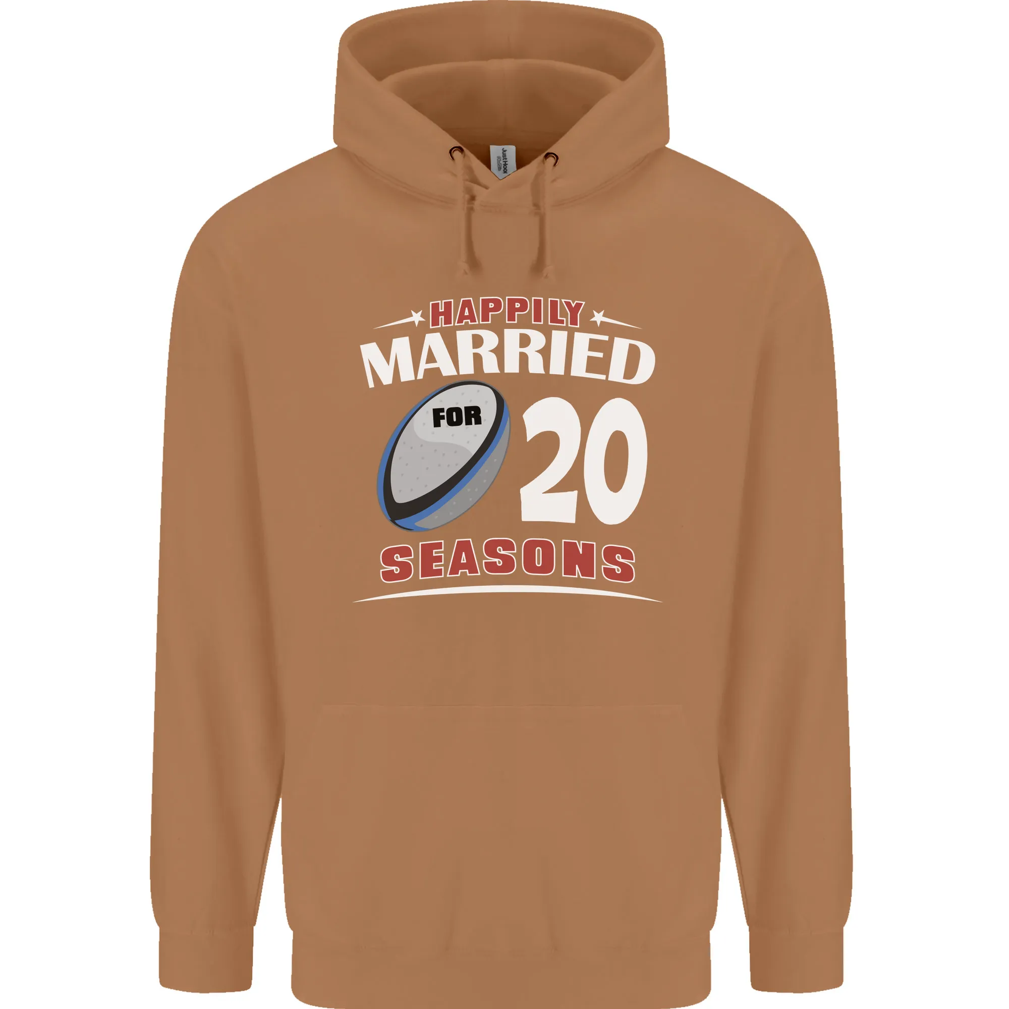 20 Year Wedding Anniversary 20th Rugby Mens 80% Cotton Hoodie