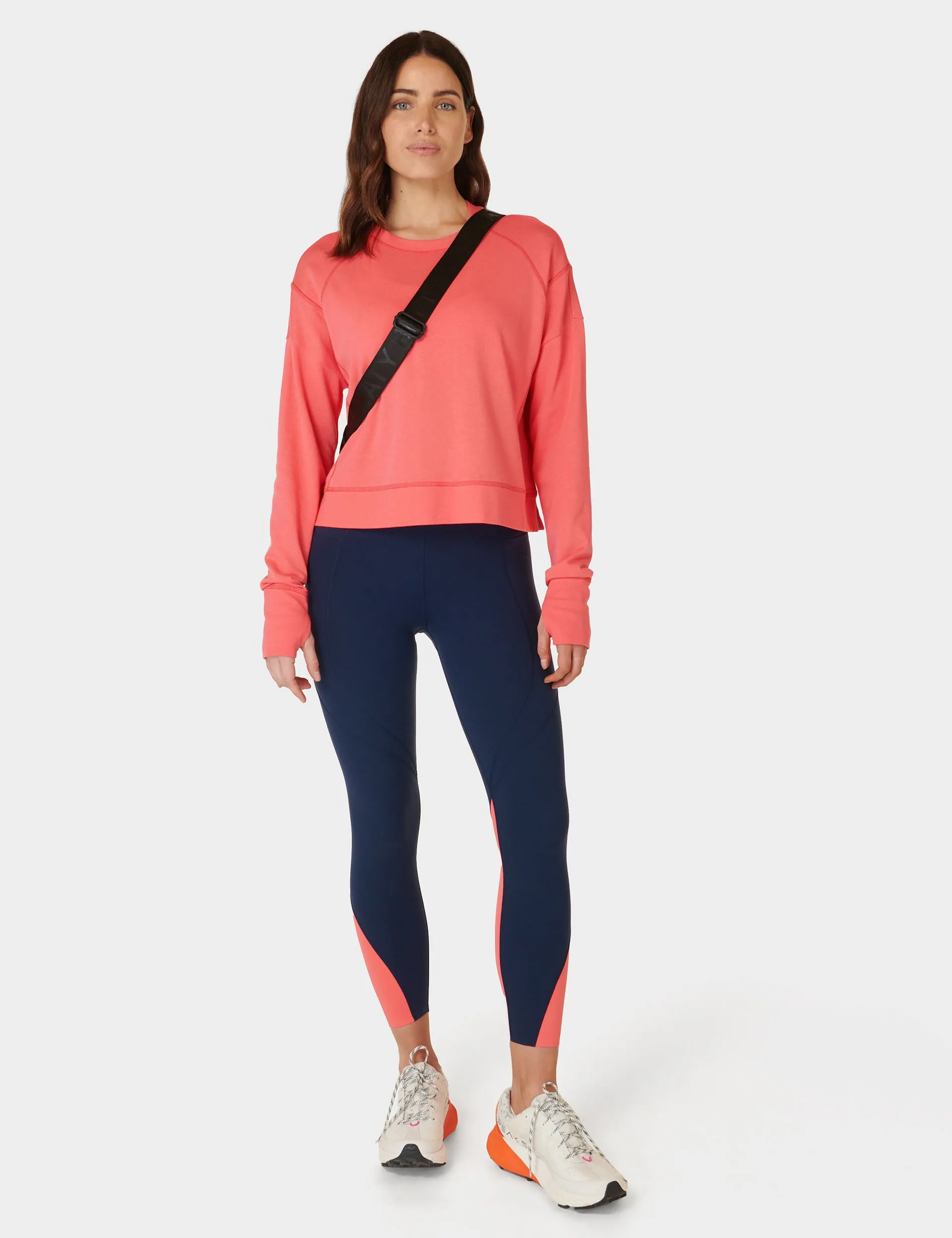 After Class Crop Sweatshirt - Coral Pink