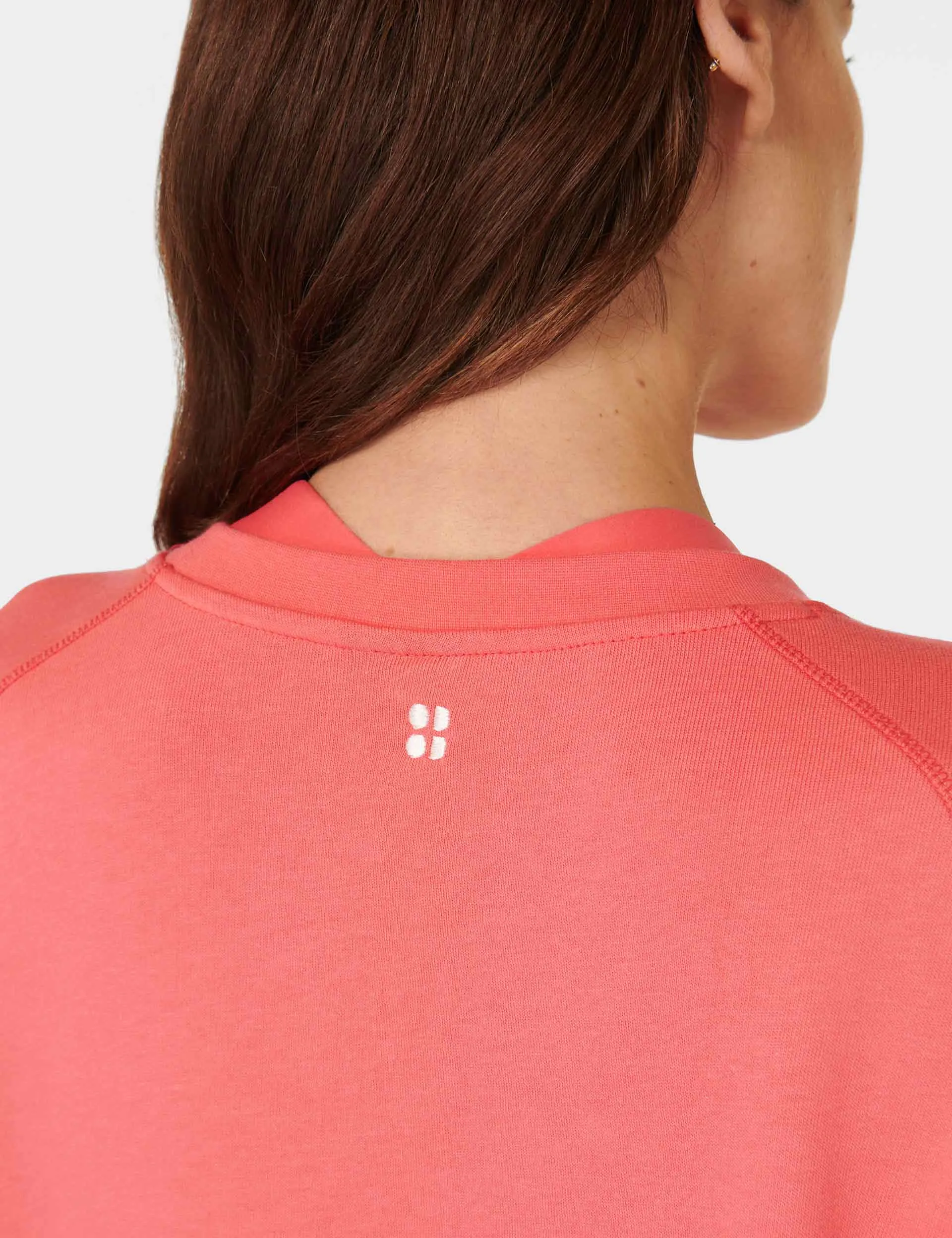 After Class Crop Sweatshirt - Coral Pink