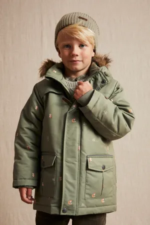 Baby & kids' green animal patterned jacket