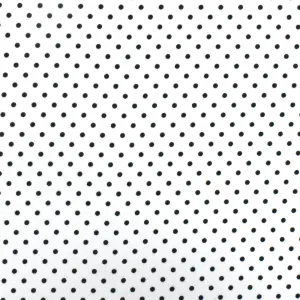 Basic Black-White Dot Printed Cotton Twill Woven Fabric