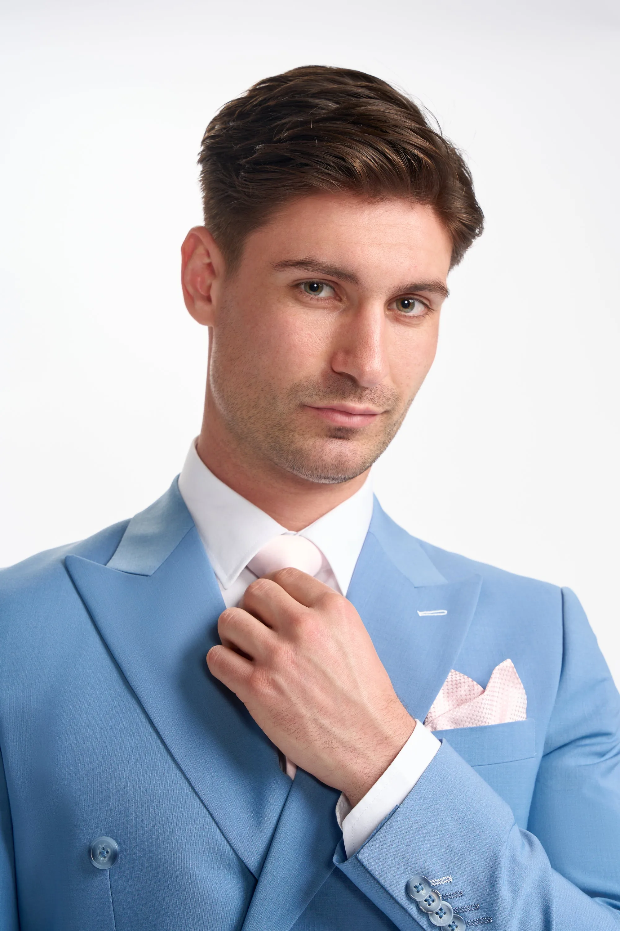 Bond Ocean Blue Double Breasted Two Piece Suit