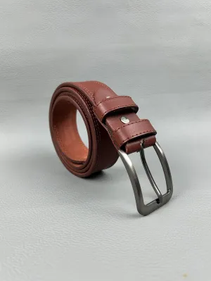 Brown Faux Leather Belt For Men MB31