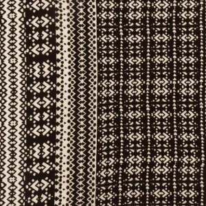 Deep Burnt Brown-Beige Aztec Printed Challis Woven Fabric