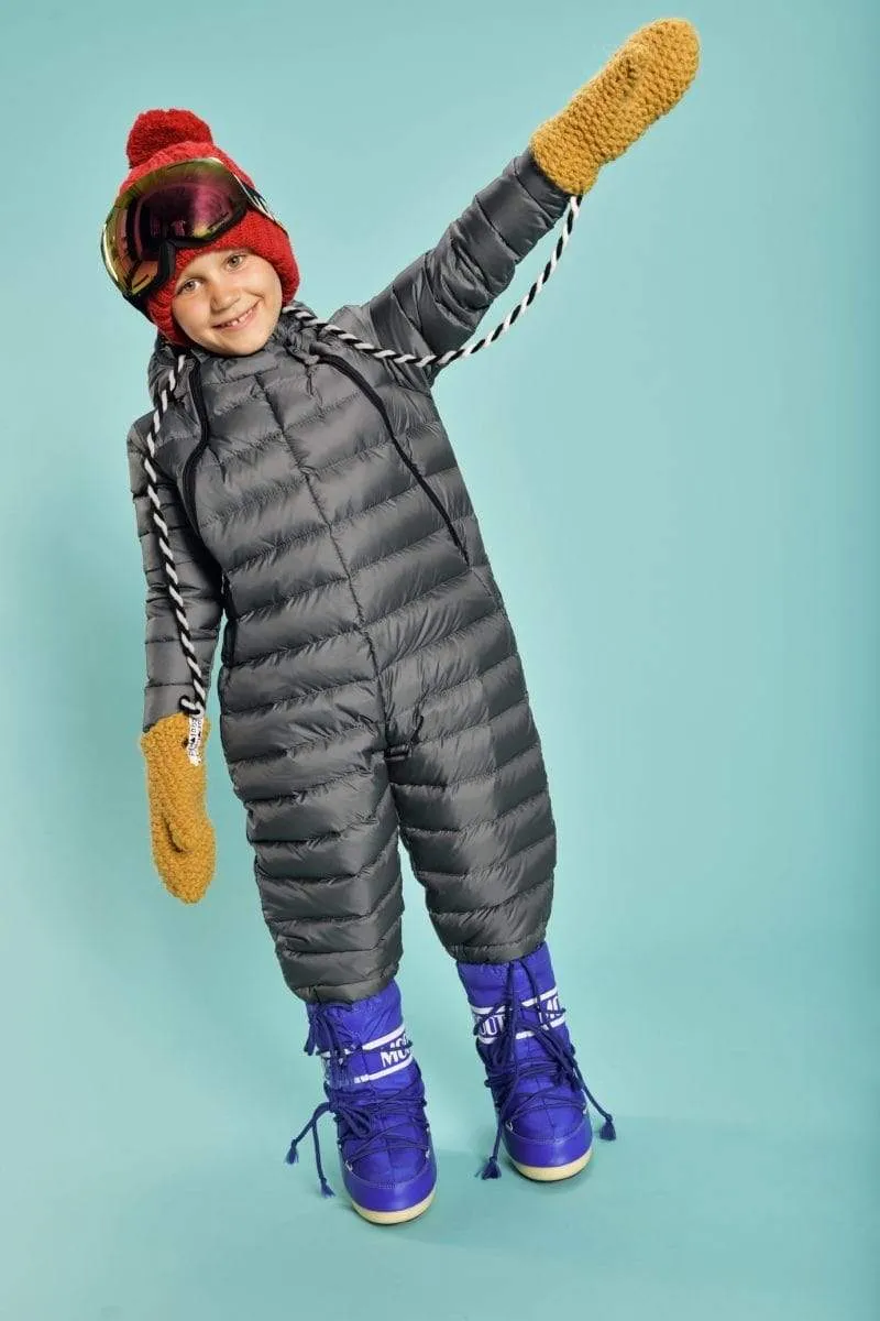 Fluff Down Snowsuit: Grey Stone