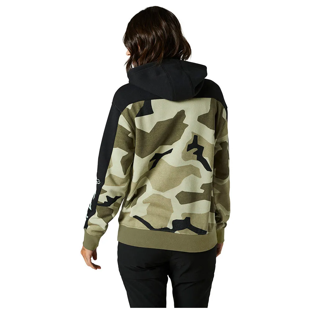 FOX WOMENS BNKR PULLOVER FLEECE HOODY [OLIVE CAMO]