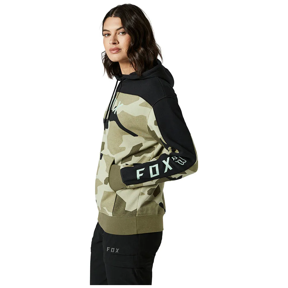 FOX WOMENS BNKR PULLOVER FLEECE HOODY [OLIVE CAMO]