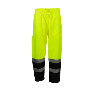 LBPP-CE ANSI/ISEA 107-2015 Class E Lime/Black Waterproof Rain Draw Strings Pants