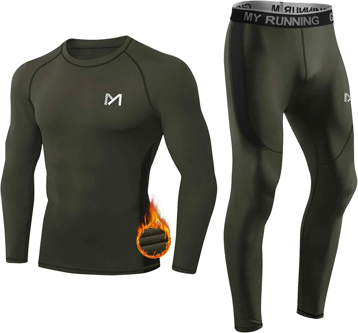 Men's Thermal Underwear Set Sport Long Johns Base Layer