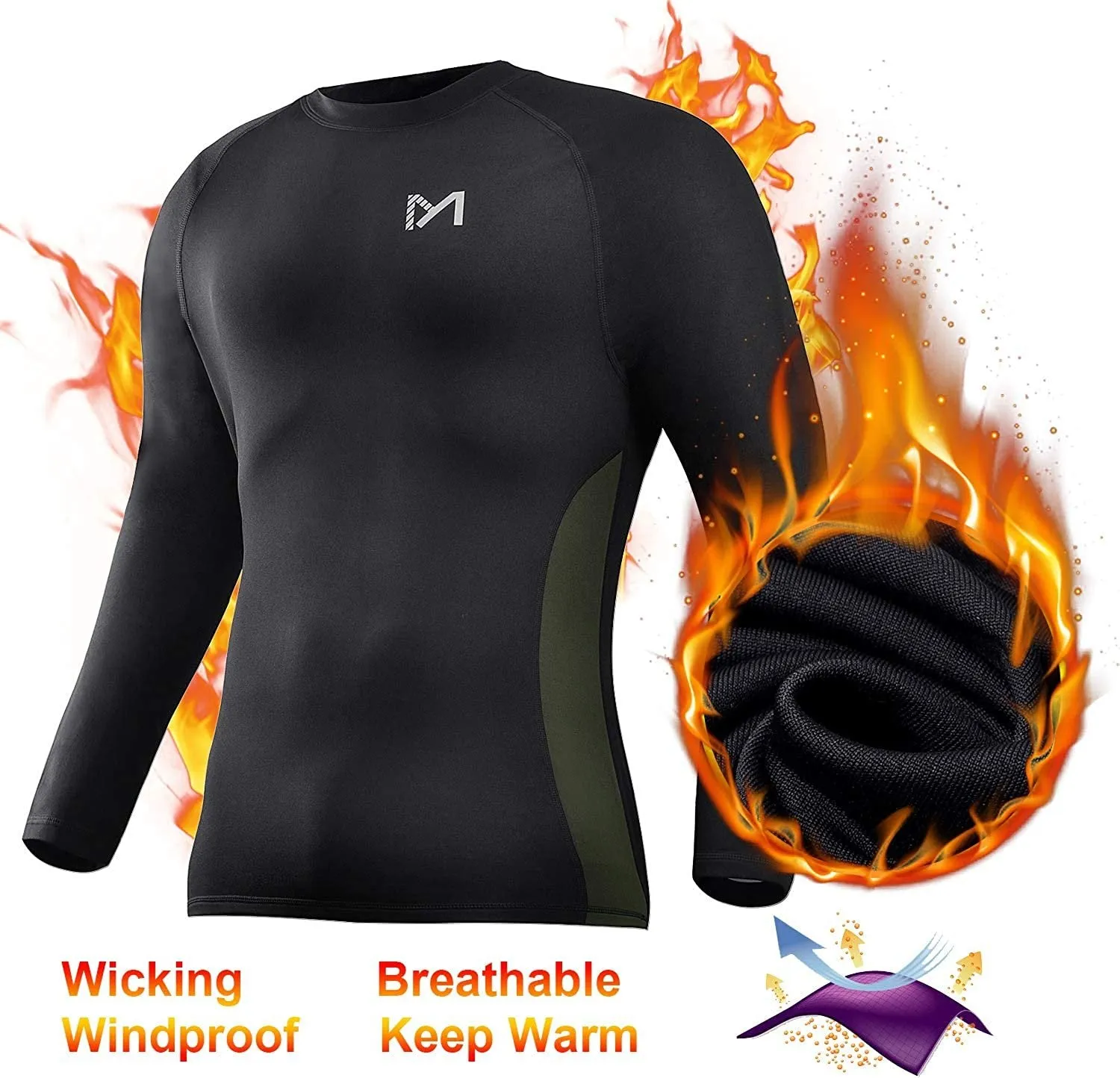 Men's Thermal Underwear Set Sport Long Johns Base Layer