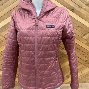 Patagonia - Women's Nano Puff Insulated Hoody Jacket - MSRP $360: Pink-women-SM