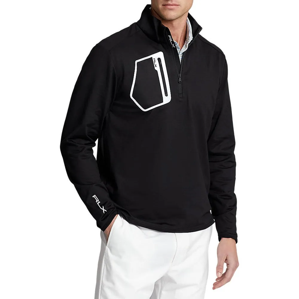 RLX Ralph Lauren Driver Luxury Jersey Pullover - Polo Black/ Silver