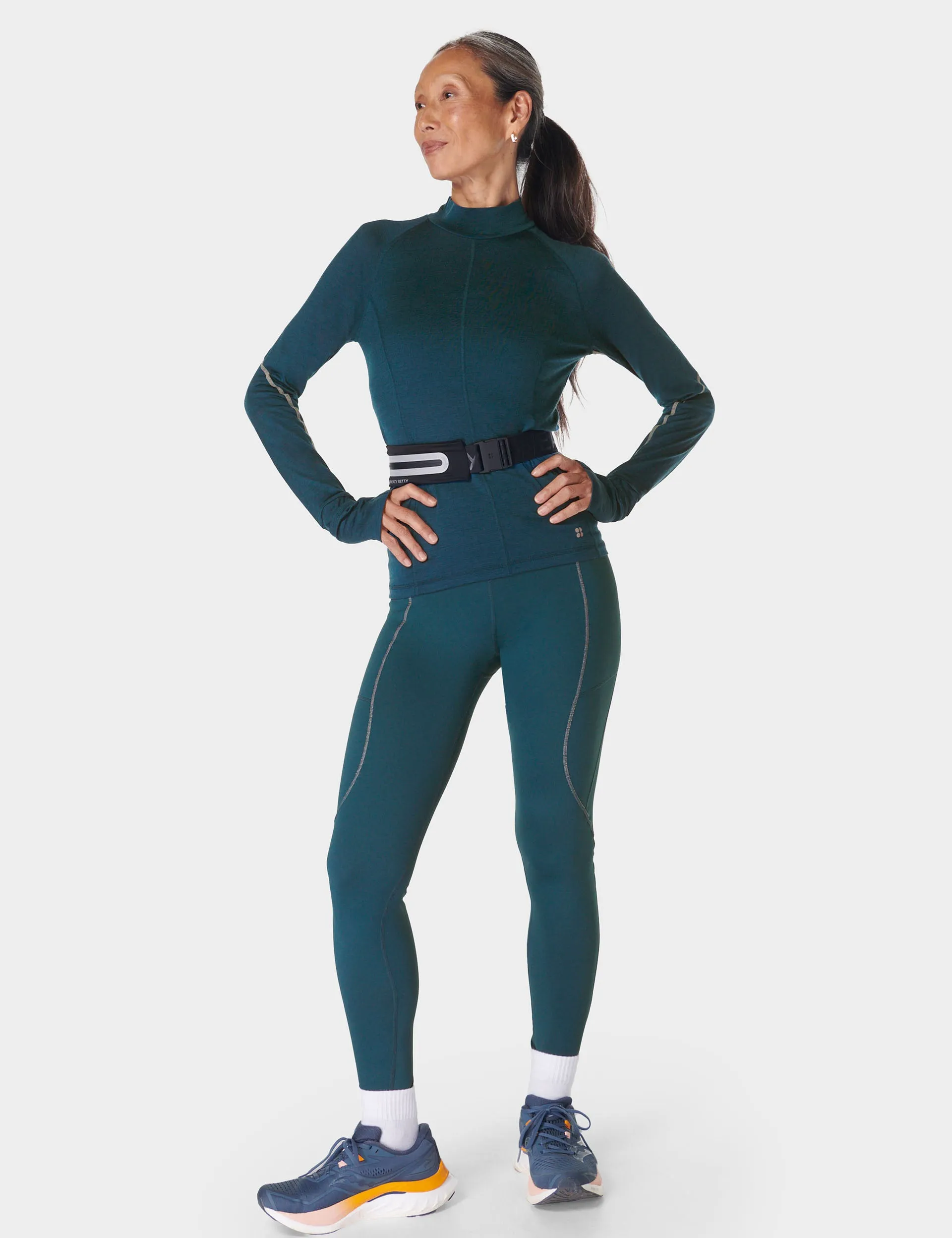 Therma Boost Running Leggings - Deep Green