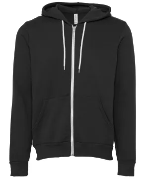 Unisex polycotton fleece full-zip hoodie | DTG Dark Grey