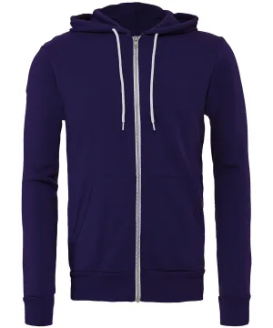 Unisex polycotton fleece full-zip hoodie | Team Purple