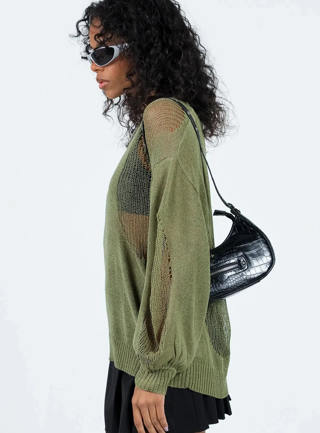 Wendy Oversized Knit Sweater Baby Khaki